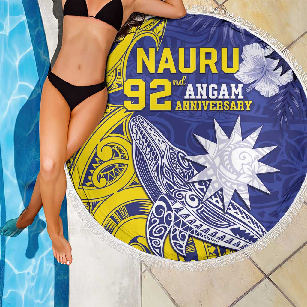 Nauru 92nd Anniversary Of Angam Beach Blanket Polynesian Whale Pattern