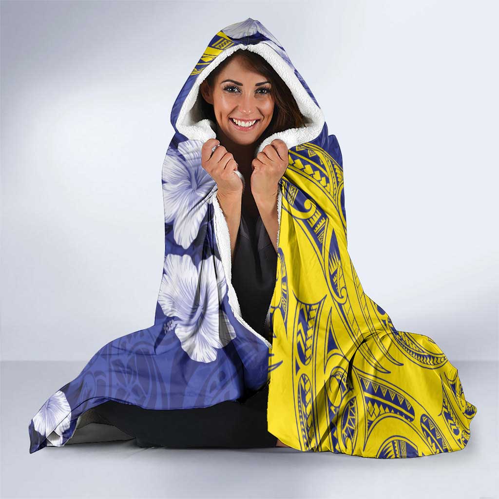 Nauru 92nd Anniversary Of Angam Hooded Blanket Polynesian Whale Pattern LT05 - Polynesian Pride