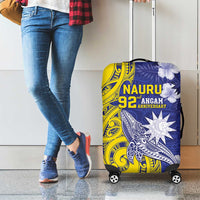 Nauru 92nd Anniversary Of Angam Luggage Cover Polynesian Whale Pattern LT05 - Polynesian Pride