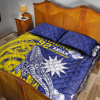 Nauru 92nd Anniversary Of Angam Quilt Bed Set Polynesian Whale Pattern