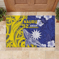 Nauru 92nd Anniversary Of Angam Rubber Doormat Polynesian Whale Pattern