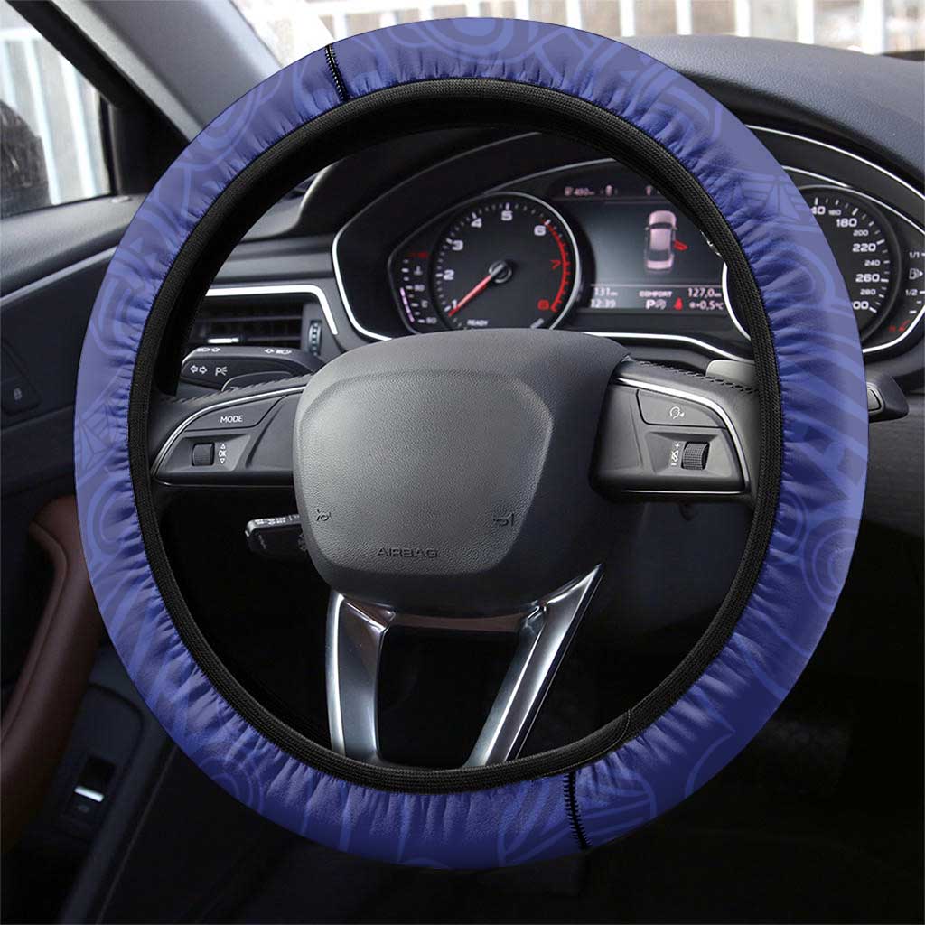 Nauru 92nd Anniversary Of Angam Steering Wheel Cover Polynesian Whale Pattern