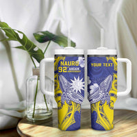 Personalised Nauru 92nd Anniversary Of Angam Tumbler With Handle Polynesian Whale Pattern