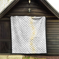 Niue White Sunday Quilt Niuean Hiapo With Puakenikeni Lei