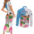 fiji-day-couples-matching-short-sleeve-bodycon-dress-and-long-sleeve-button-shirts-tanoa-hibiscus-fijian-tapa-masi-pattern