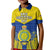 Niue Constitution Day Kid Polo Shirt Coat Of Arms Niuean Hiapo Pattern LT05 Kid Yellow - Polynesian Pride