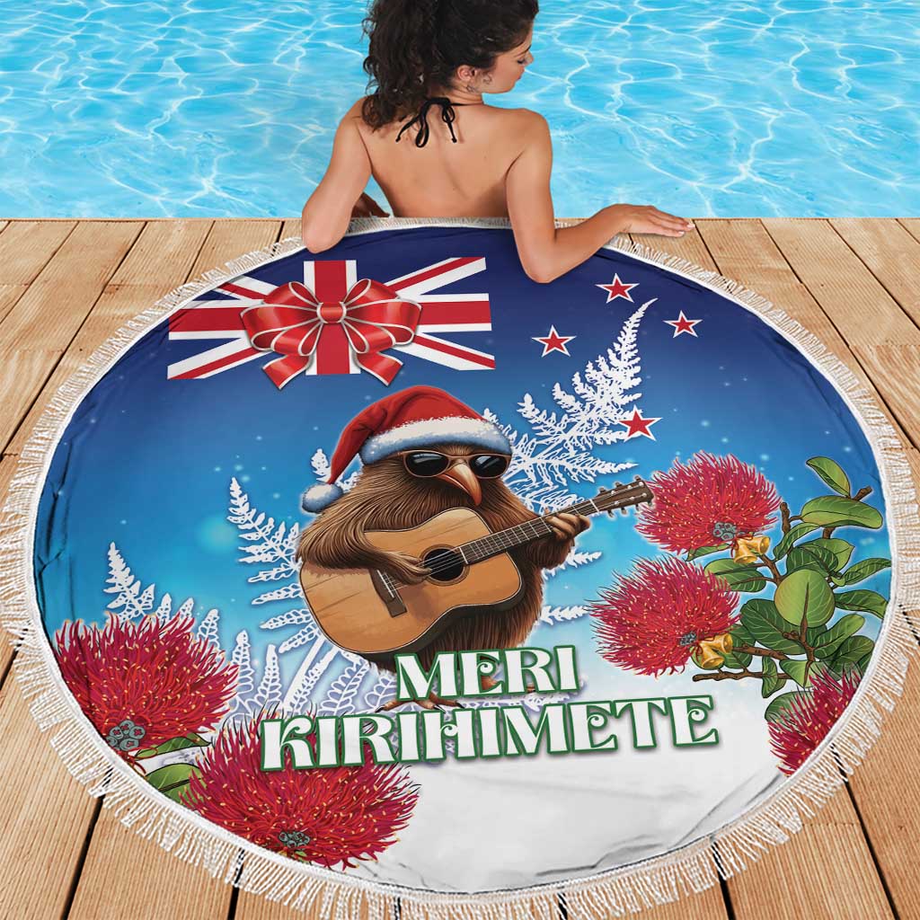 New Zealand Kiwi Christmas Beach Blanket Xmas Vibe