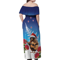 New Zealand Kiwi Christmas Family Matching Off Shoulder Maxi Dress and Hawaiian Shirt Xmas Vibe