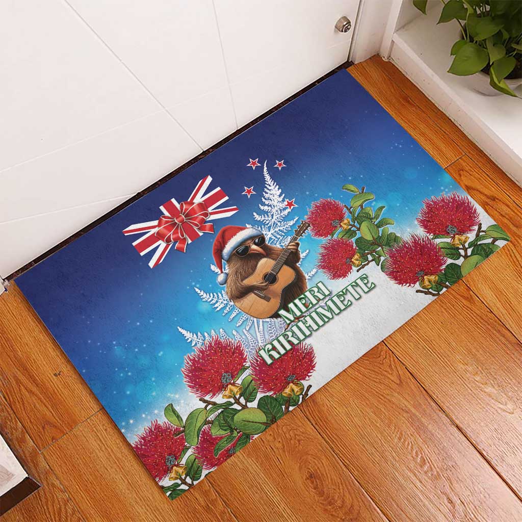 New Zealand Kiwi Christmas Rubber Doormat Xmas Vibe