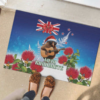New Zealand Kiwi Christmas Rubber Doormat Xmas Vibe