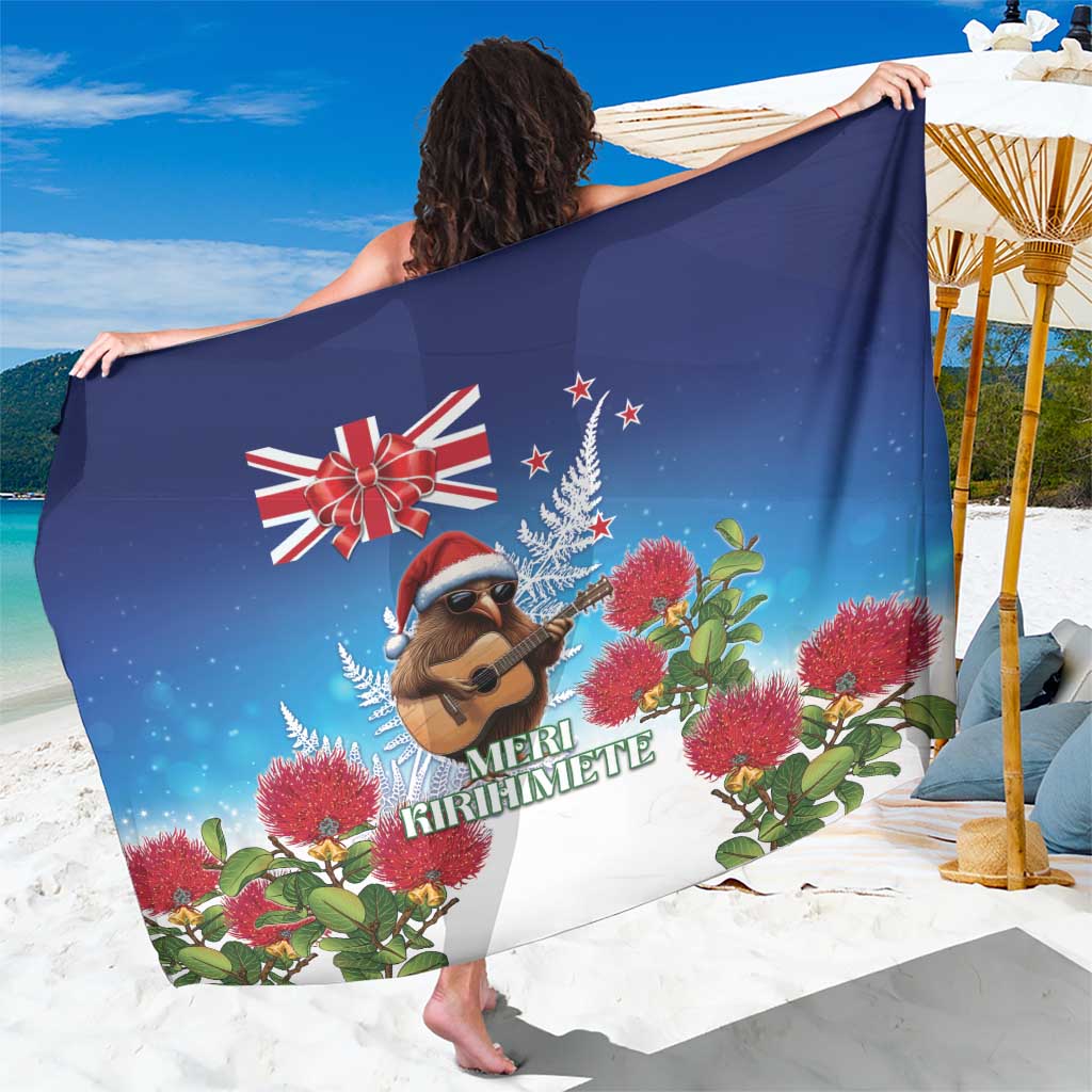 New Zealand Kiwi Christmas Sarong Xmas Vibe LT05 One Size 44 x 66 inches Blue - Polynesian Pride