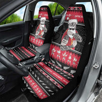 New Zealand Santa Tiki Christmas Car Seat Cover Meri Kirihimete