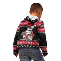 New Zealand Santa Tiki Christmas Kid Hoodie Meri Kirihimete