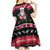 New Zealand Santa Tiki Christmas Kid Short Sleeve Dress Meri Kirihimete