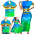 Personalised Solomon Islands Choiseul Province Day Family Matching Short Sleeve Bodycon Dress and Hawaiian Shirt Sea Turtle Tribal Pattern LT05 - Polynesian Pride