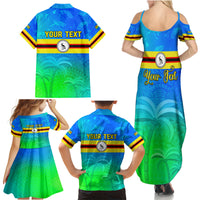 Personalised Solomon Islands Choiseul Province Day Family Matching Summer Maxi Dress and Hawaiian Shirt Sea Turtle Tribal Pattern LT05 - Polynesian Pride