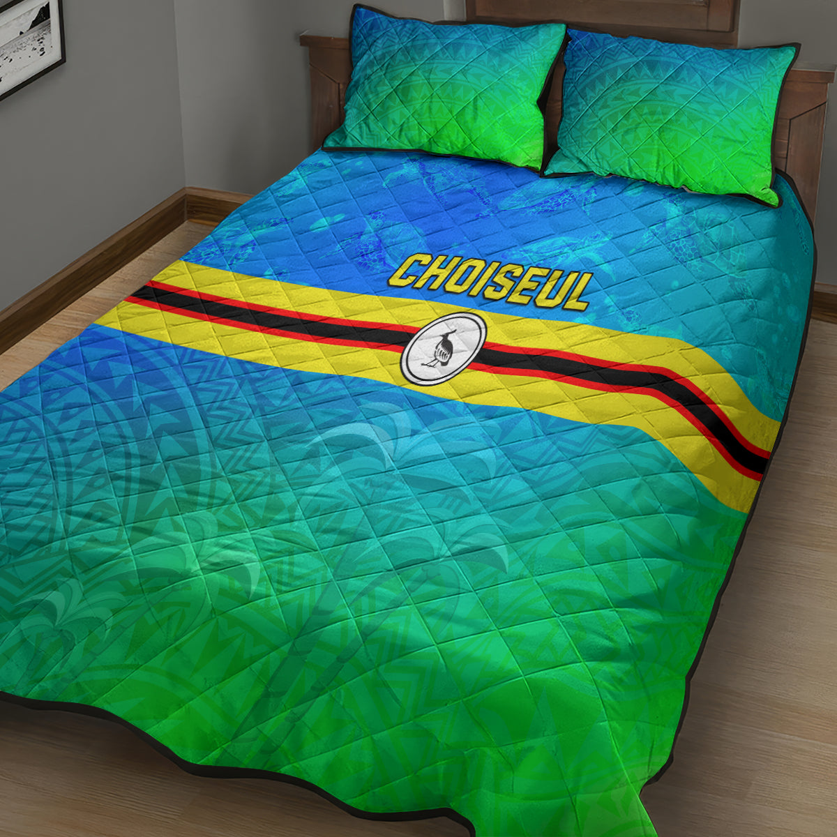 Solomon Islands Choiseul Province Day Quilt Bed Set Sea Turtle Tribal Pattern LT05 - Polynesian Pride