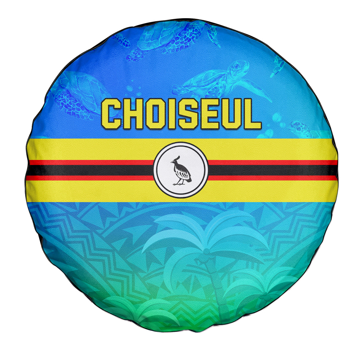 Solomon Islands Choiseul Province Day Spare Tire Cover Sea Turtle Tribal Pattern LT05 - Polynesian Pride