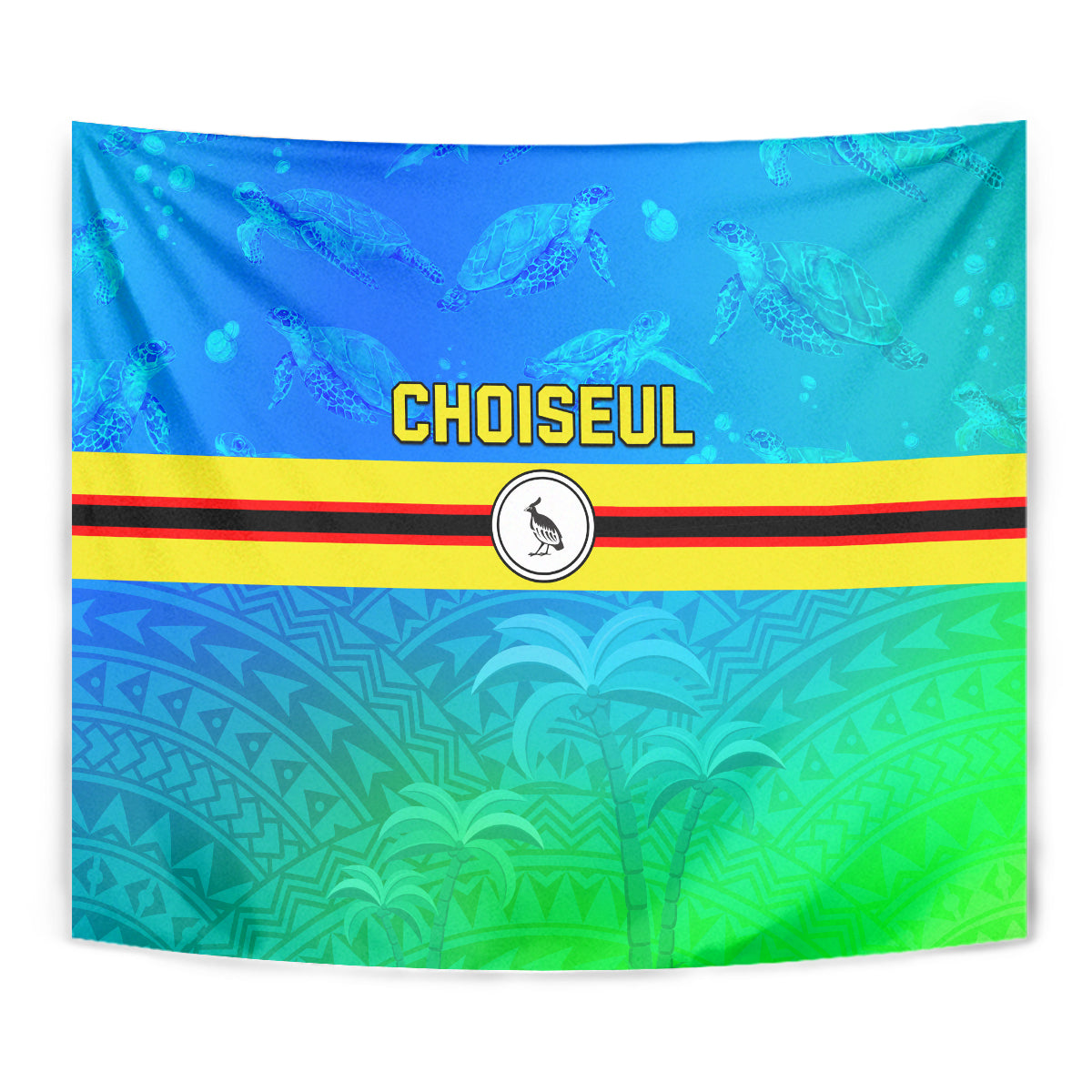 Solomon Islands Choiseul Province Day Tapestry Sea Turtle Tribal Pattern LT05 - Polynesian Pride