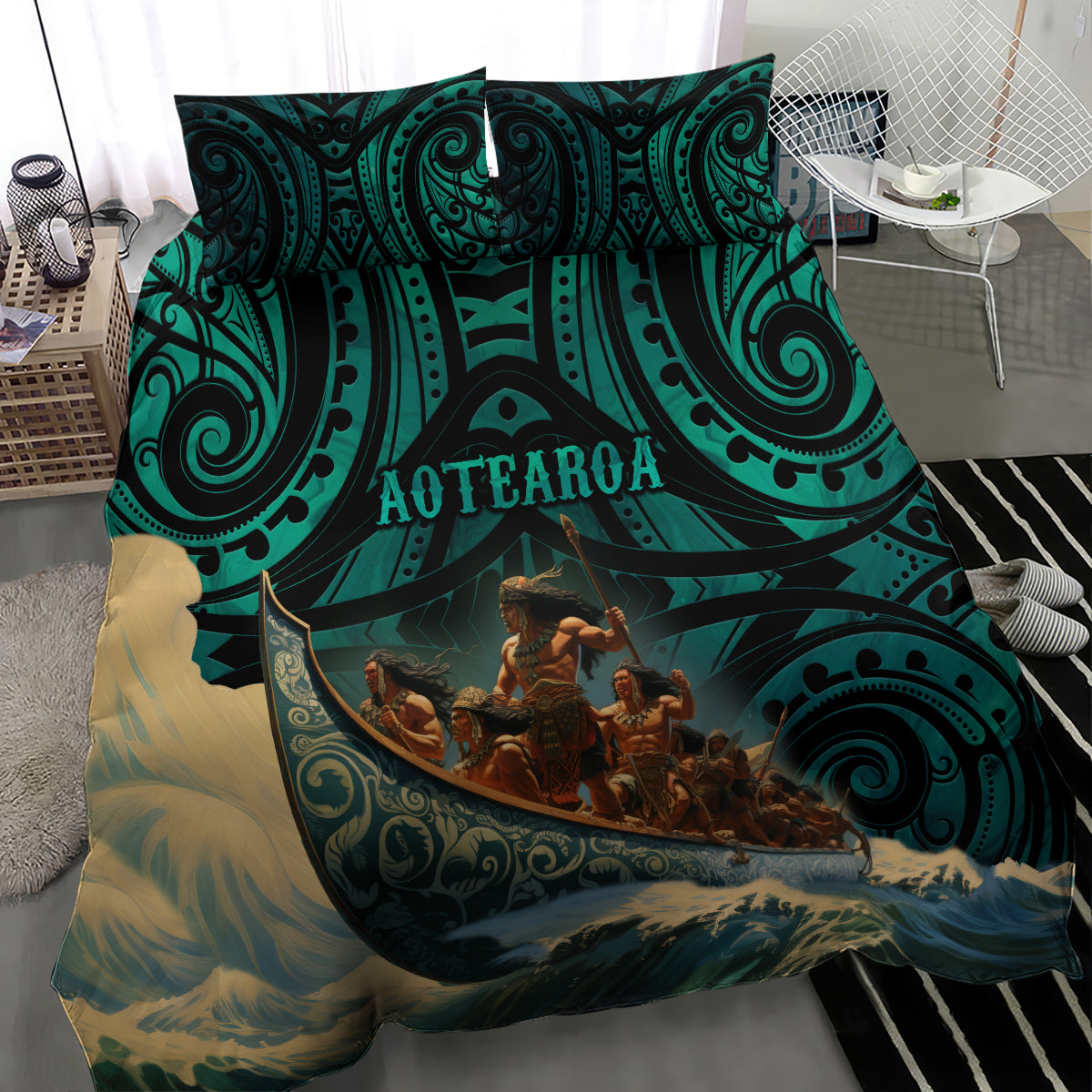 New Zealand Tamaki Herenga Waka Festival Bedding Set Maori Pattern LT05 - Polynesian Pride