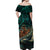 Personalised New Zealand Tamaki Herenga Waka Festival Off Shoulder Maxi Dress Maori Pattern LT05 - Polynesian Pride