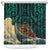 New Zealand Tamaki Herenga Waka Festival Shower Curtain Maori Pattern LT05 Dark Turquoise - Polynesian Pride