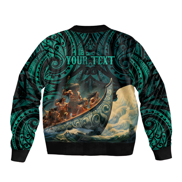 Matariki New Zealand Sleeve Zip Bomber Jacket Maori New Year Blue LT6 main image 1