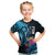 Personalised FSM Culture Day Kid T Shirt Tropical Flowers Tribal Pattern LT05 Blue - Polynesian Pride