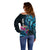 Personalised FSM Culture Day Off Shoulder Sweater Tropical Flowers Tribal Pattern LT05 - Polynesian Pride