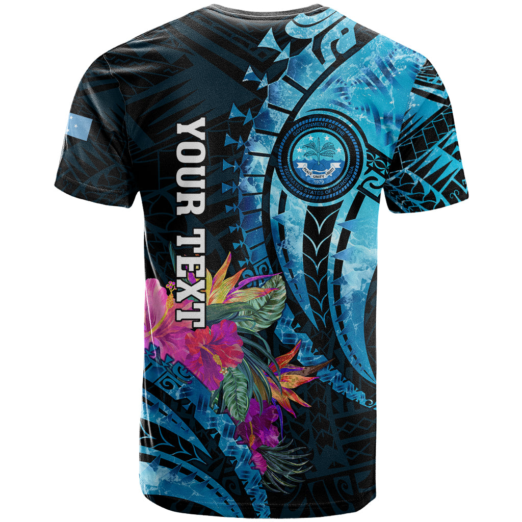 Personalised FSM Culture Day T Shirt Tropical Flowers Tribal Pattern LT05 - Polynesian Pride