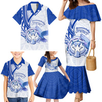 Personalised Northern Mariana Islands Commonwealth Day Family Matching Mermaid Dress and Hawaiian Shirt Simple Style LT05 - Polynesian Pride