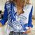 Personalised Northern Mariana Islands Commonwealth Day Women Casual Shirt Simple Style LT05 Female Blue - Polynesian Pride