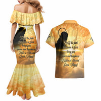 Happy Good Friday Couples Matching Mermaid Dress and Hawaiian Shirt God Will Bless You LT05 - Polynesian Pride