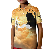 Happy Good Friday Kid Polo Shirt God Will Bless You LT05 Kid Gold - Polynesian Pride