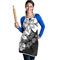 Polynesia Romantic Valentine Apron Sea Turtle Couple With Black Plumeria