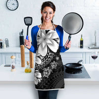 Polynesia Romantic Valentine Apron Sea Turtle Couple With Black Plumeria