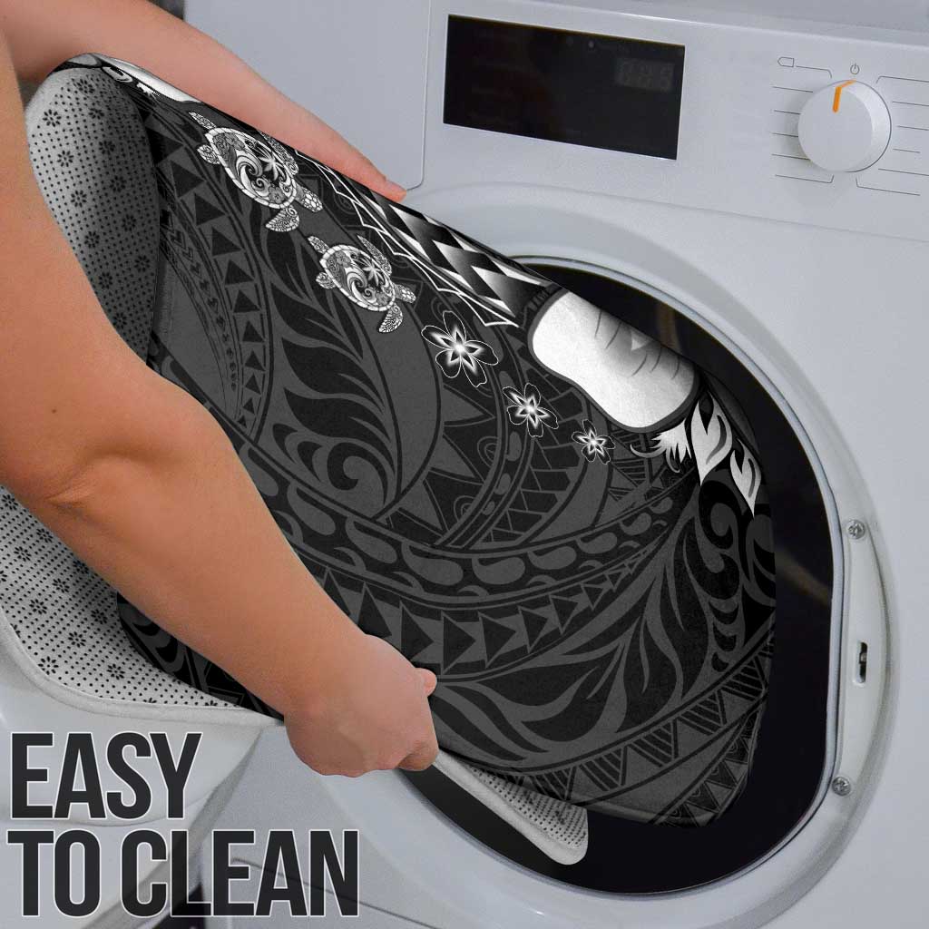 Polynesia Romantic Valentine Bathroom Set Sea Turtle Couple With Black Plumeria