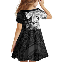 Polynesia Romantic Valentine Family Matching Summer Maxi Dress and Hawaiian Shirt Sea Turtle Couple With Black Plumeria