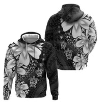 Polynesia Romantic Valentine Hoodie Sea Turtle Couple With Black Plumeria LT05 - Polynesian Pride
