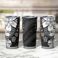 Polynesia Romantic Valentine Tumbler Cup Sea Turtle Couple With Black Plumeria LT05 - Polynesian Pride