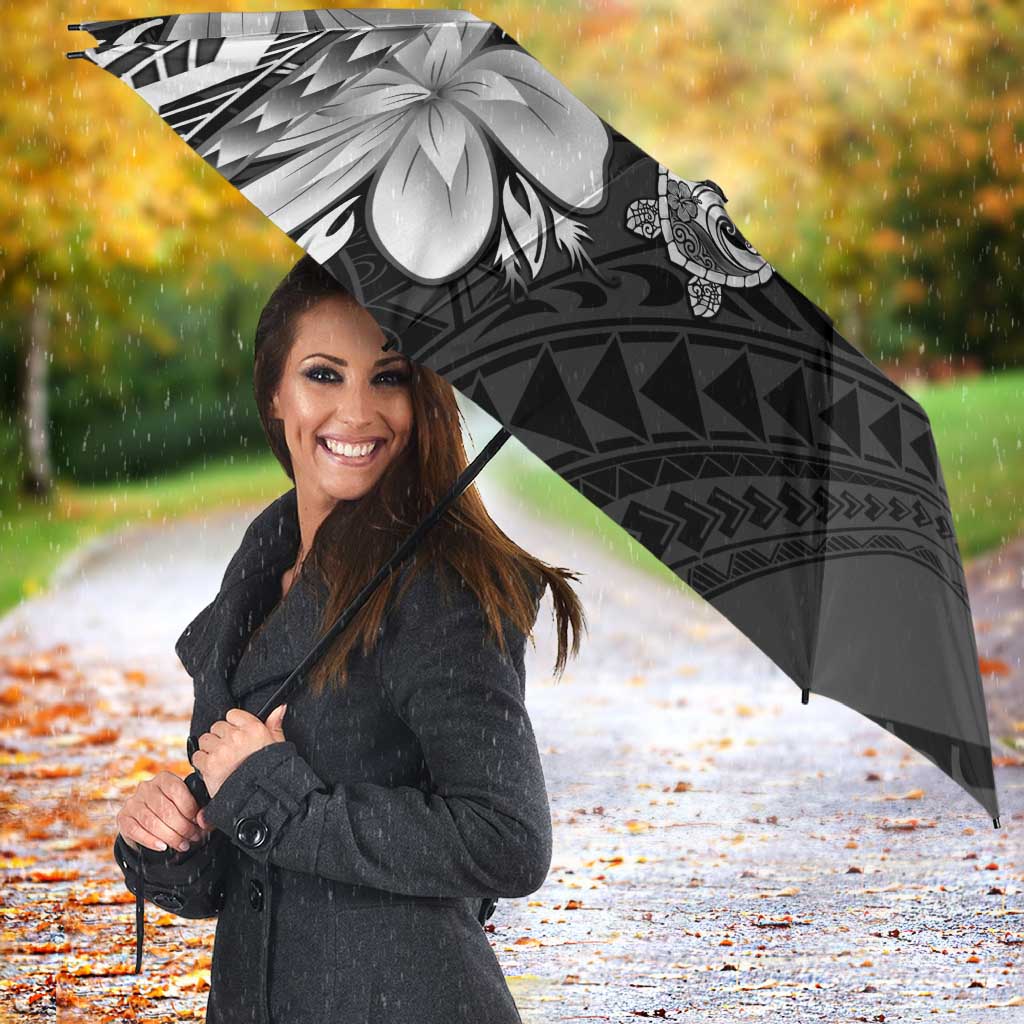 Polynesia Romantic Valentine Umbrella Sea Turtle Couple With Black Plumeria LT05 - Polynesian Pride