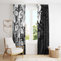 Polynesia Romantic Valentine Window Curtain Sea Turtle Couple With Black Plumeria LT05 - Polynesian Pride
