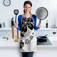 Polynesia Romantic Valentine Apron Sea Turtle Couple With White Plumeria