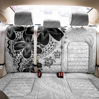 Polynesia Romantic Valentine Back Car Seat Cover Sea Turtle Couple With White Plumeria