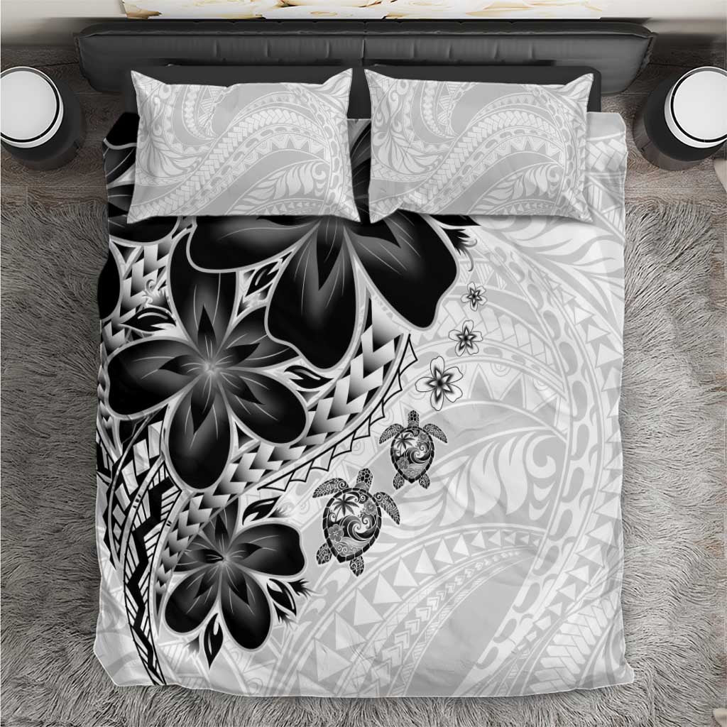 Polynesia Romantic Valentine Bedding Set Sea Turtle Couple With White Plumeria