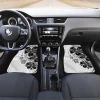 Polynesia Romantic Valentine Car Mats Sea Turtle Couple With White Plumeria LT05 Set 2pcs - Front White - Polynesian Pride