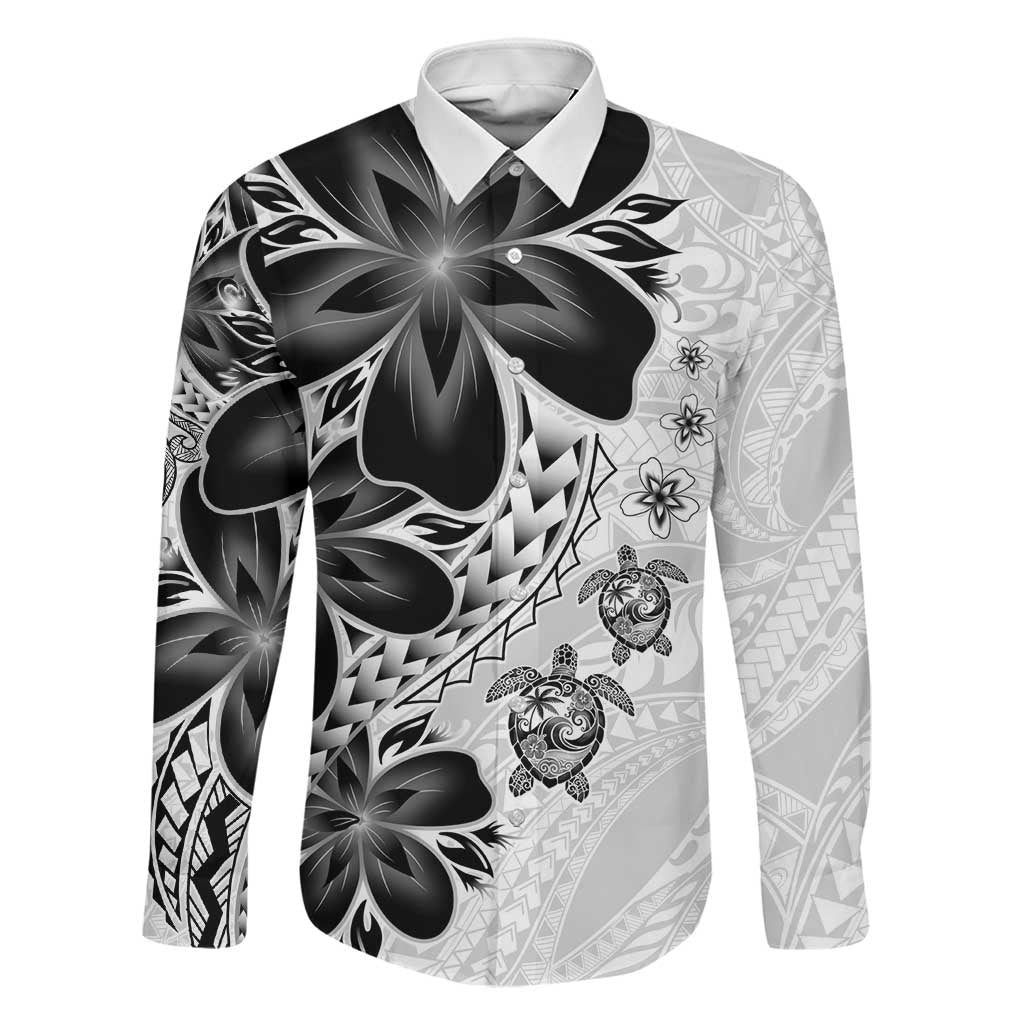 Polynesia Romantic Valentine Family Matching Summer Maxi Dress and Hawaiian Shirt Sea Turtle Couple With White Plumeria