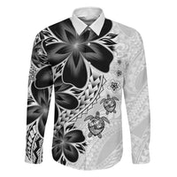 Polynesia Romantic Valentine Family Matching Summer Maxi Dress and Hawaiian Shirt Sea Turtle Couple With White Plumeria