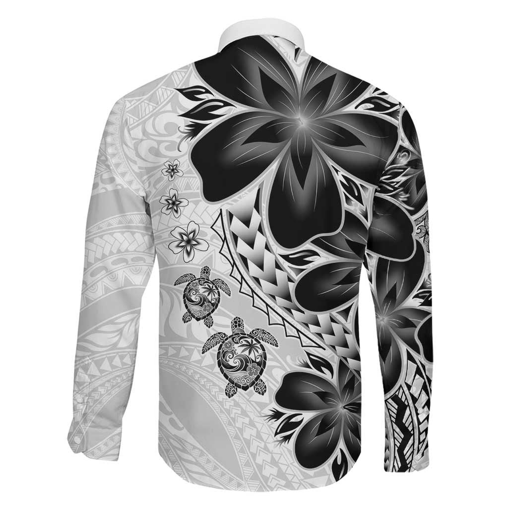 Polynesia Romantic Valentine Family Matching Summer Maxi Dress and Hawaiian Shirt Sea Turtle Couple With White Plumeria