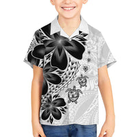 Polynesia Romantic Valentine Family Matching Summer Maxi Dress and Hawaiian Shirt Sea Turtle Couple With White Plumeria